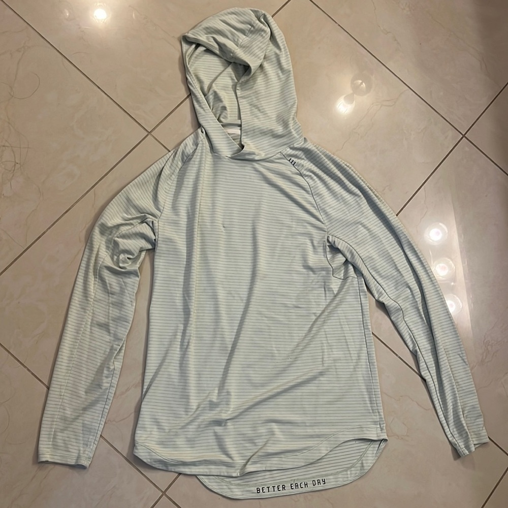 lululemon drysense hoodie size m heathered arctic mint